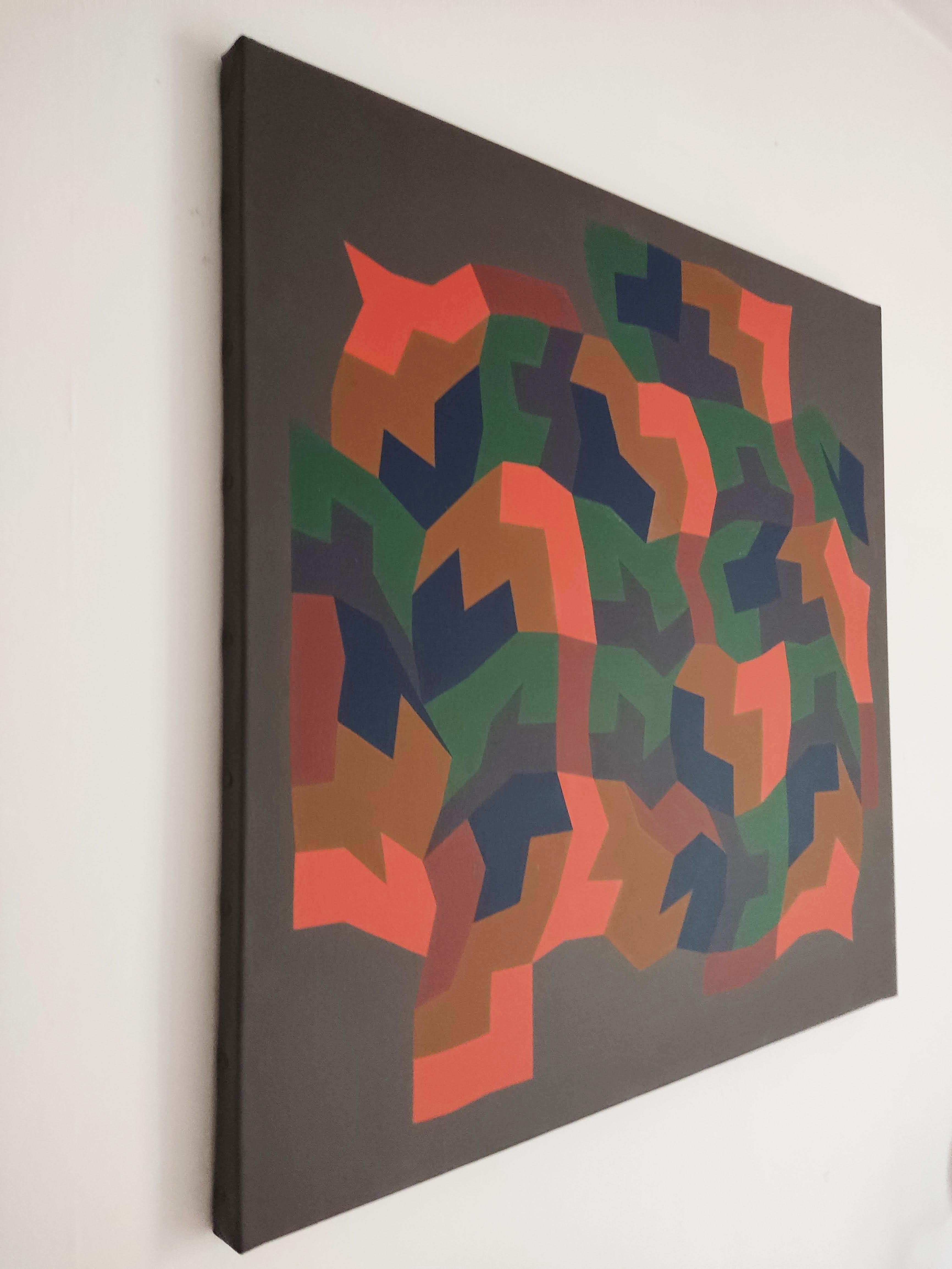 Mehrfaches, Originalgemälde, abstrakte geometrische Abstraktion, Innenarchitektur (Abstrakter Expressionismus), Painting, von Christophe Drodelot