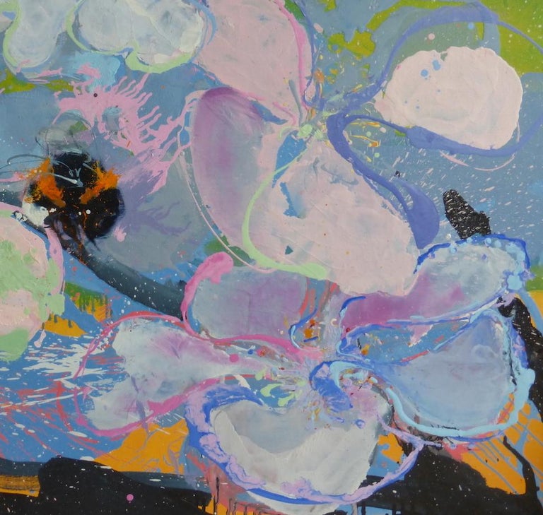 Bumblebee by Christophe Dupety - Contemporary painting, Flowers For Sale 1