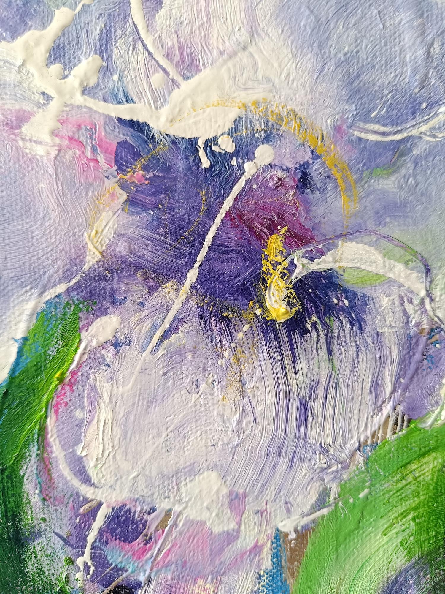 Catalpa by Christophe Dupety - Contemporary painting, flora, colors For Sale 3