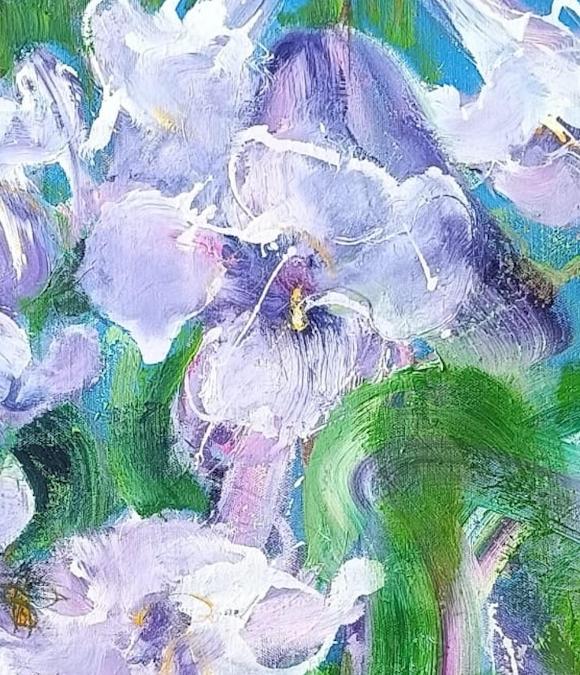 Catalpa by Christophe Dupety - Contemporary painting, flora, colors For Sale 5