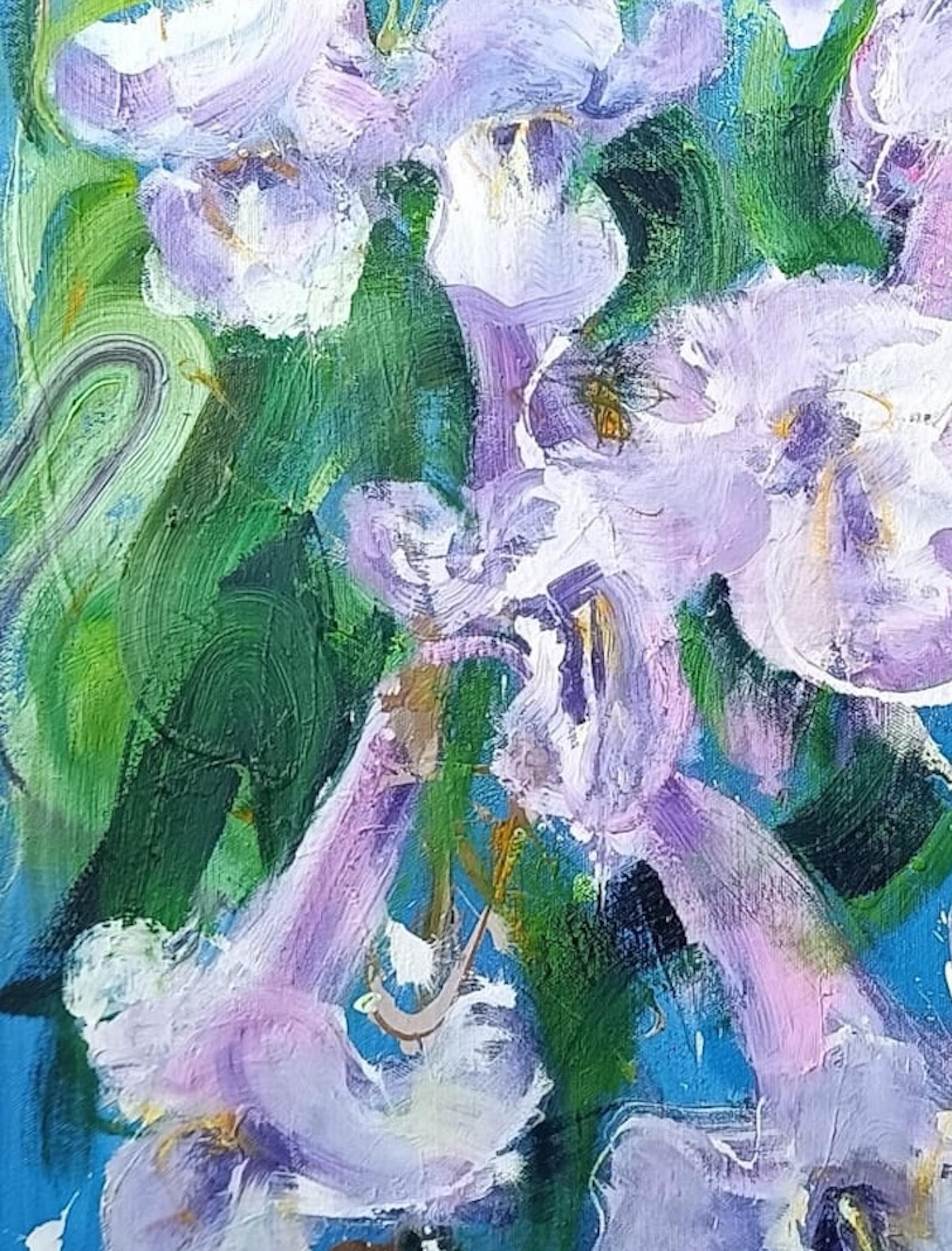 Catalpa by Christophe Dupety - Contemporary painting, flora, colors For Sale 7