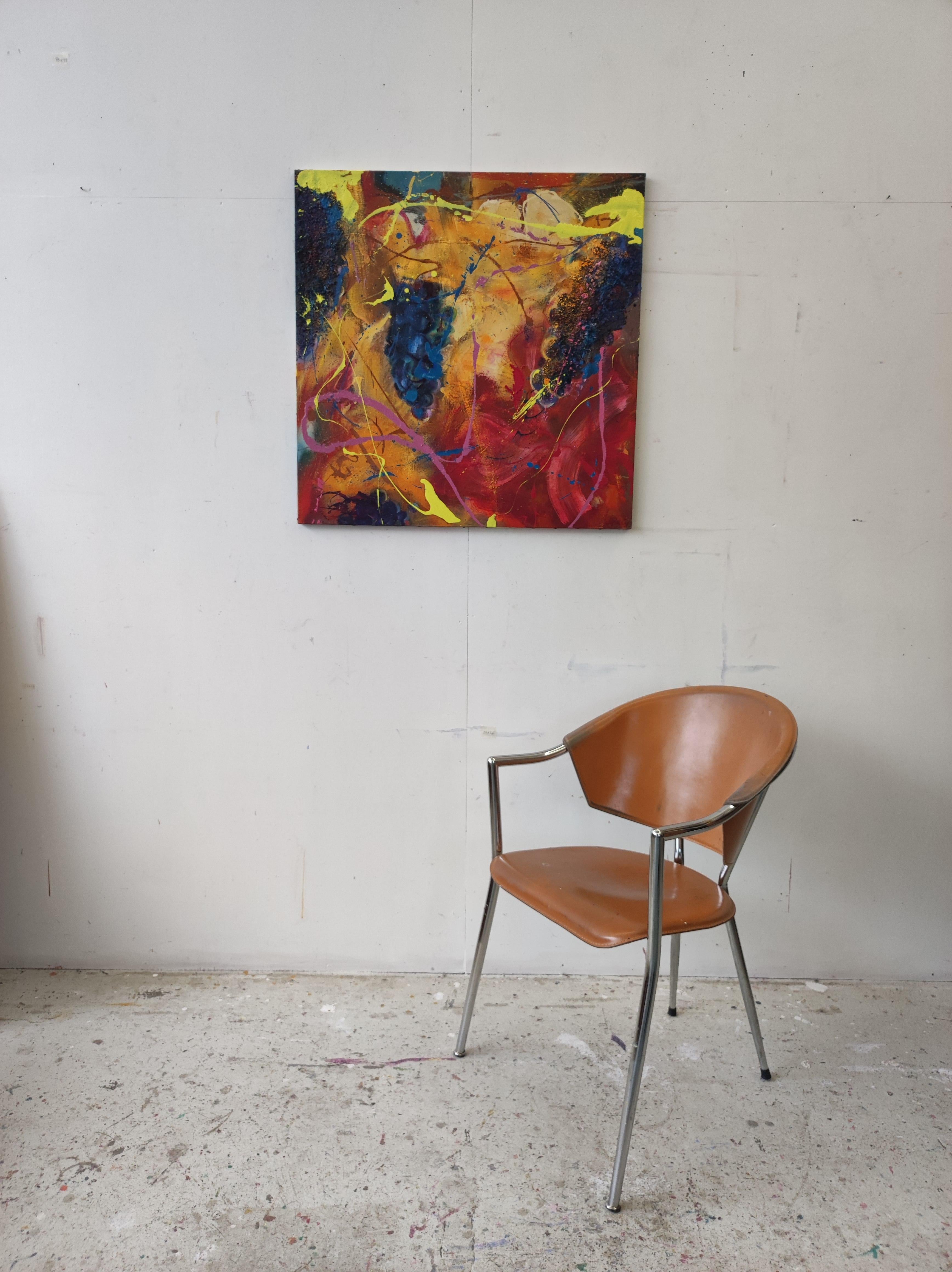 Côte de Beaune von Christophe Dupety - Zeitgenössische Malerei, Weinstock, helle Farben im Angebot 1