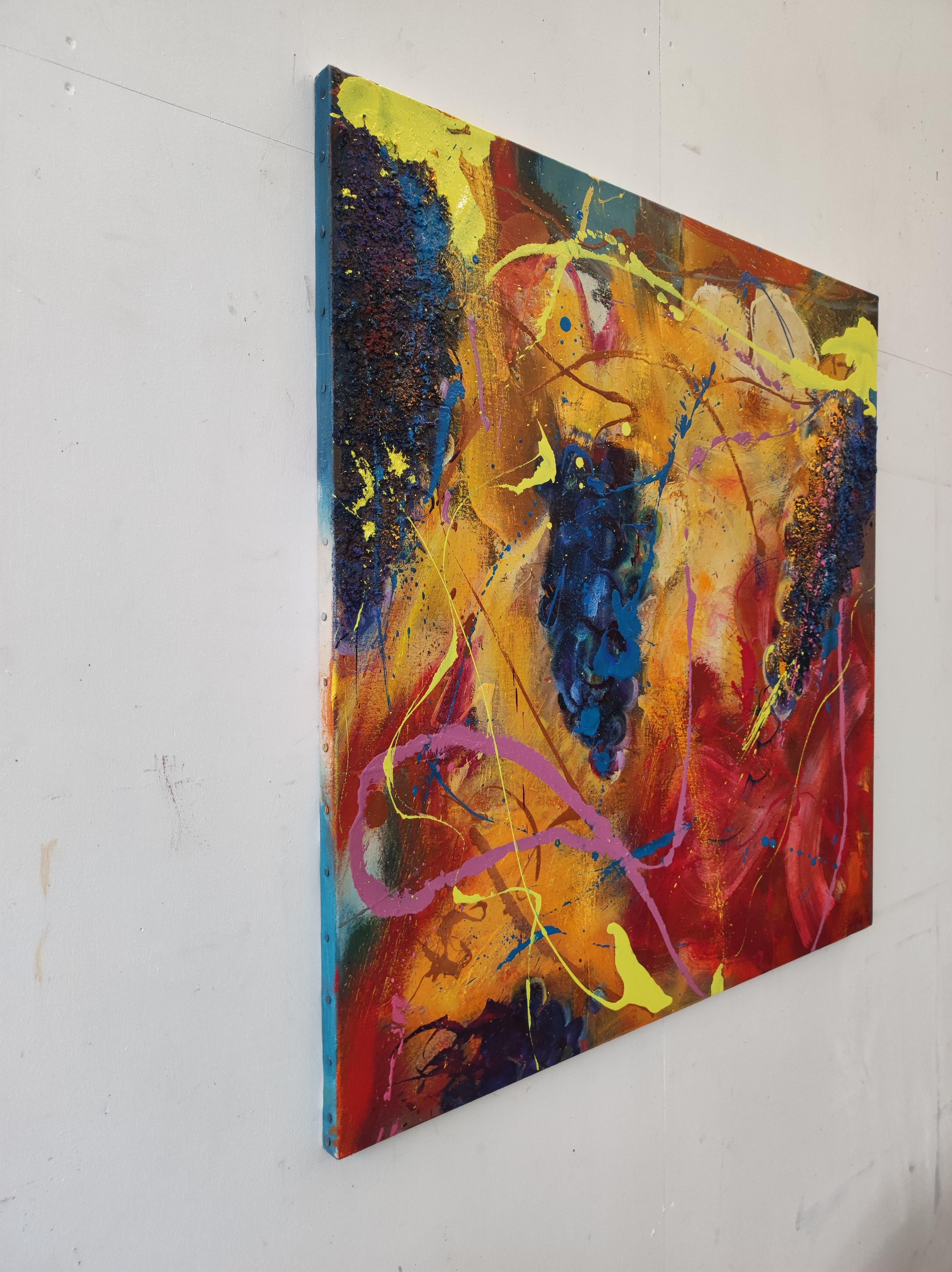 Côte de Beaune by Christophe Dupety - Contemporary painting, vine, bright colors For Sale 2