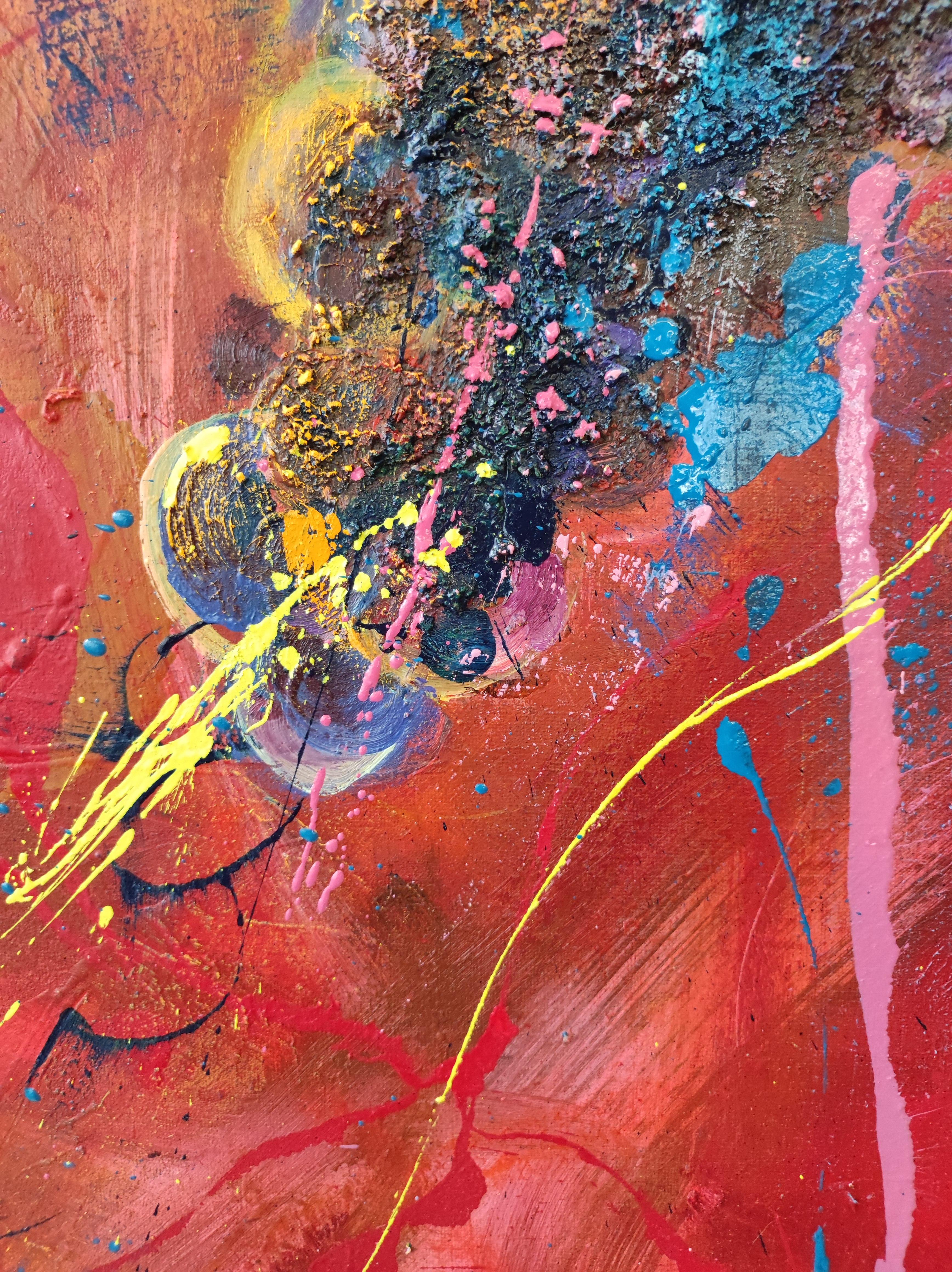 Côte de Beaune by Christophe Dupety - Contemporary painting, vine, bright colors For Sale 3