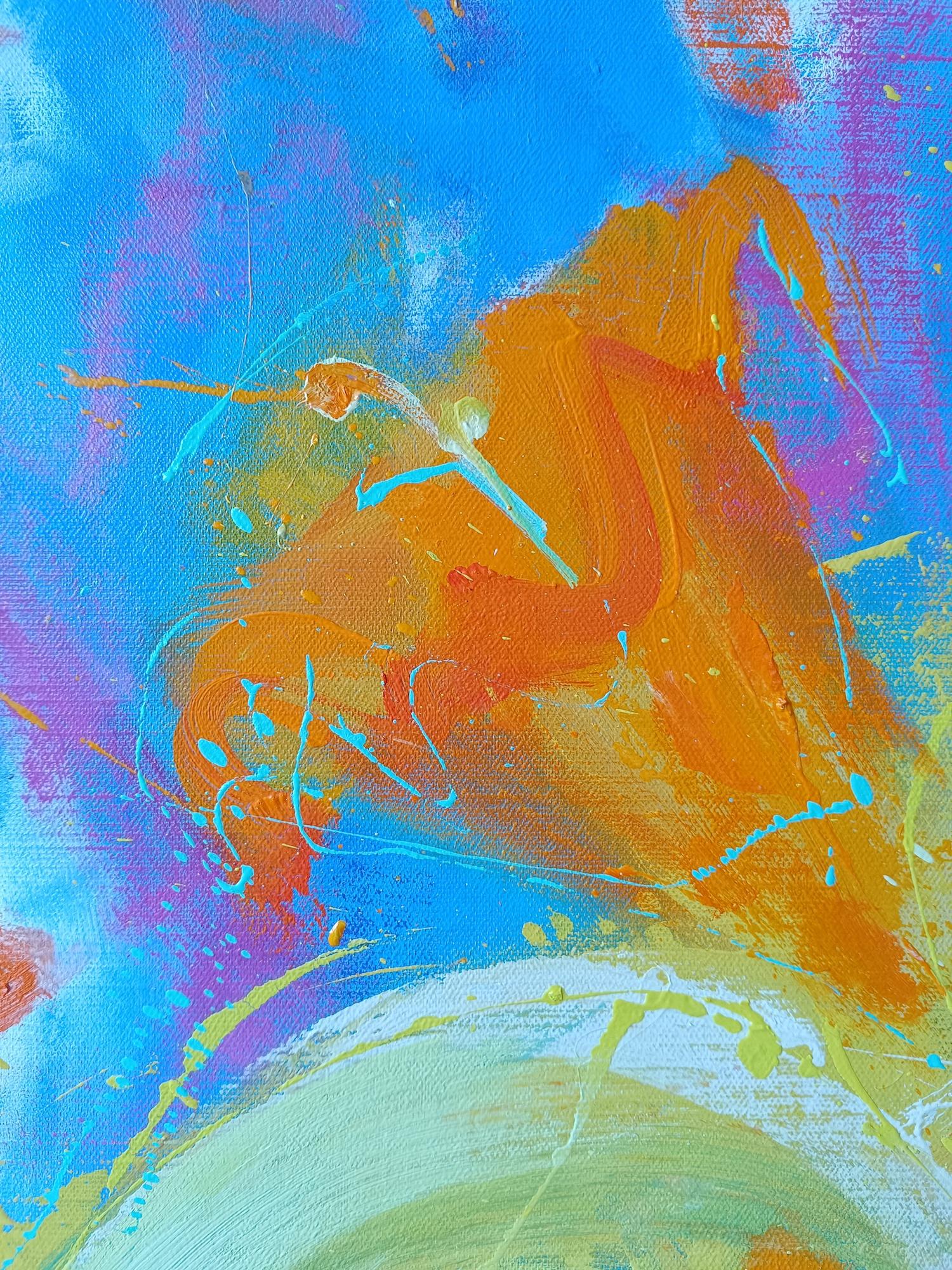 Daffodils by Christophe Dupety - Floral painting, yellow, figurative, colorful For Sale 7