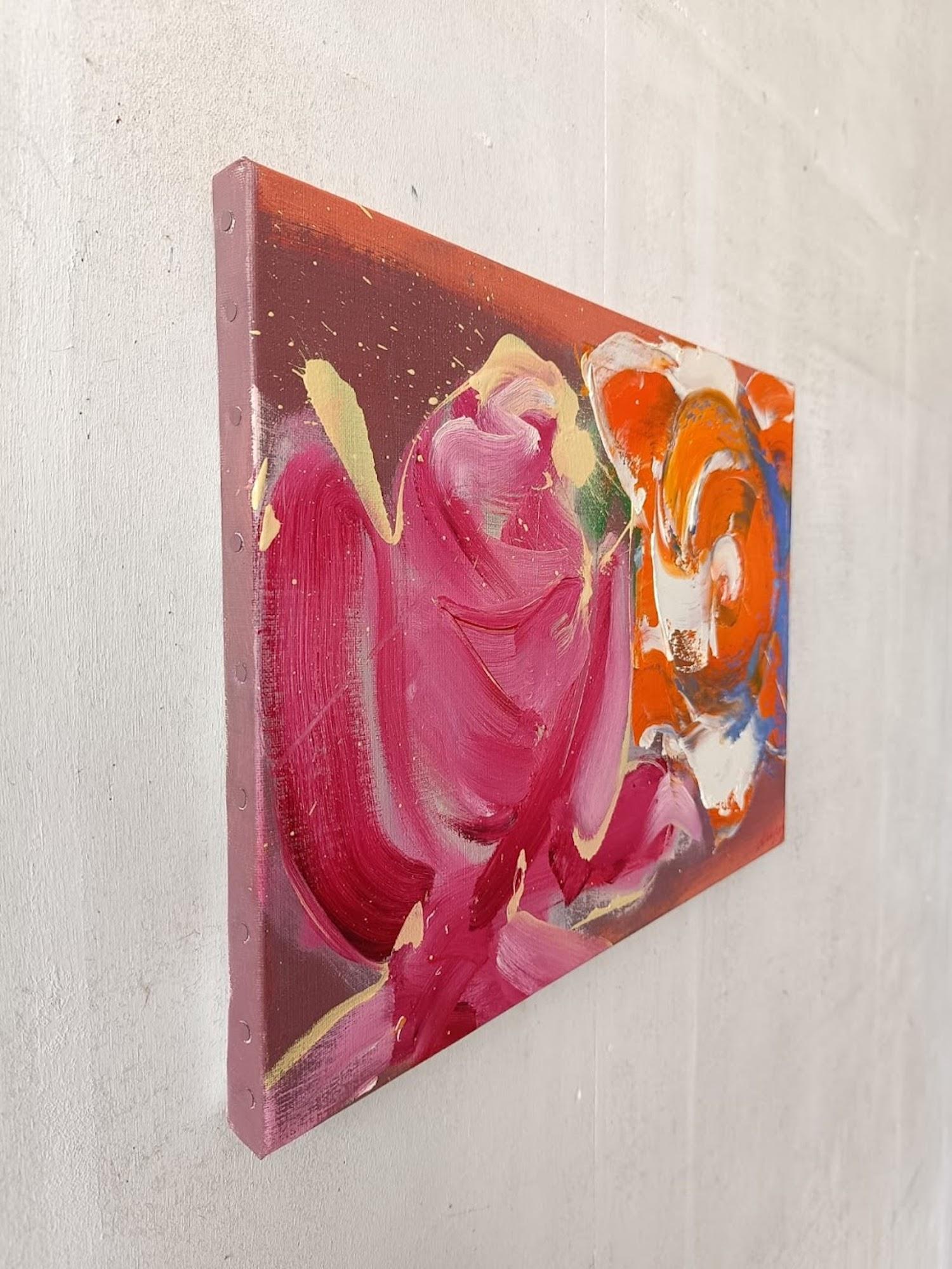 Garden Roses di Christophe Dupety - Quadro colorato, motivo floreale, vivace in vendita 2