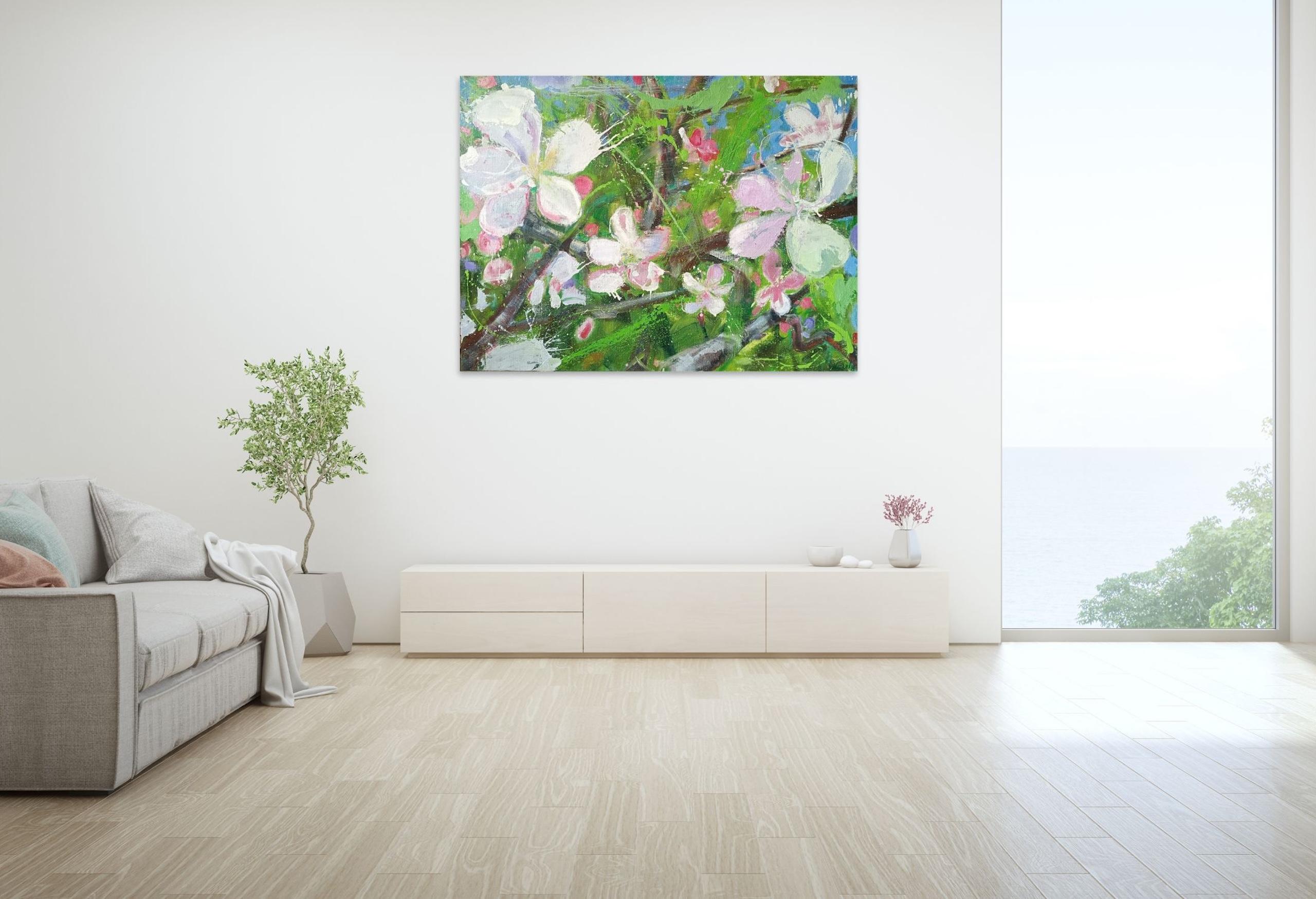 Gold Rush by Christophe Dupety - Contemporary painting, flora, colors For Sale 2