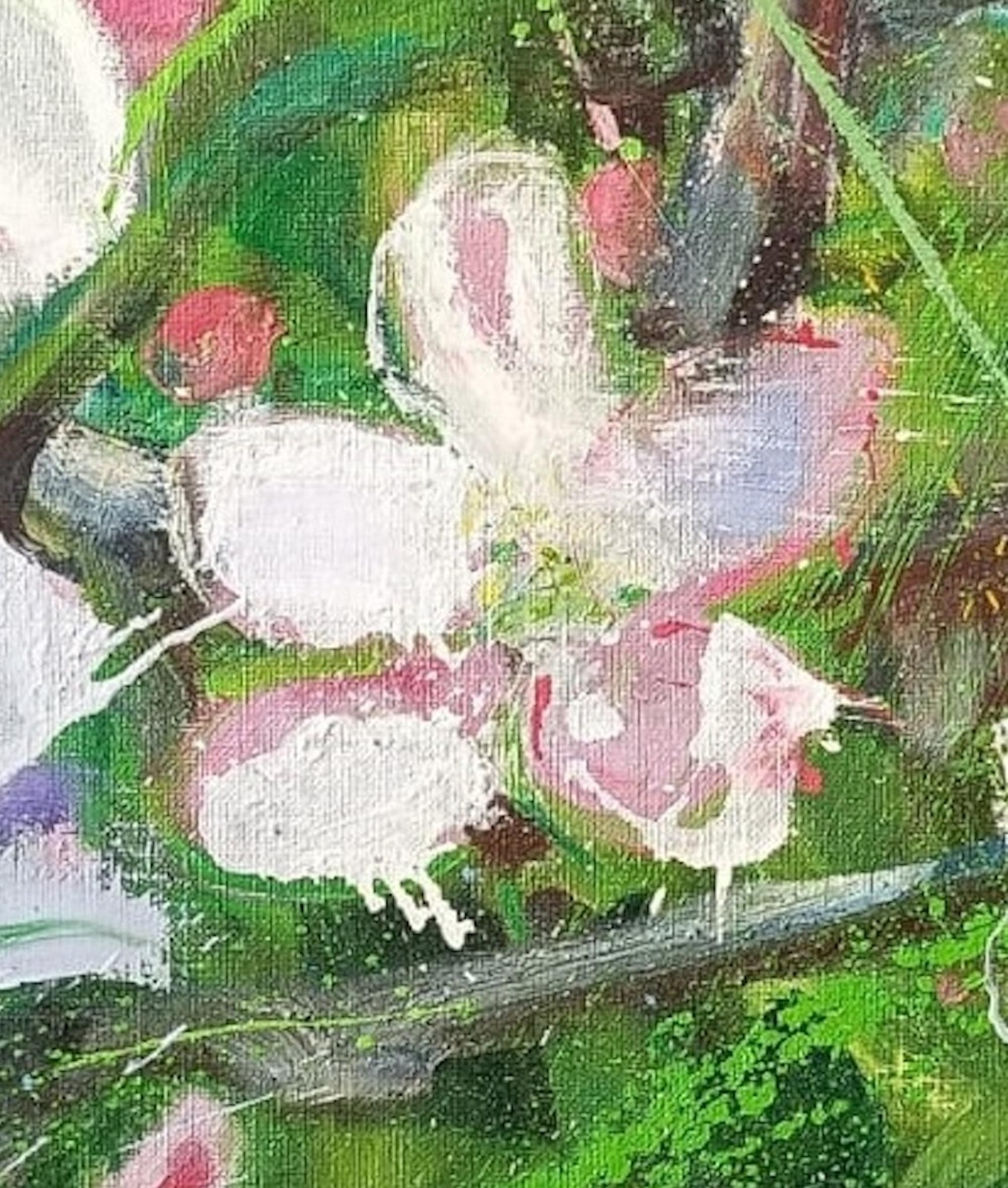 Gold Rush by Christophe Dupety - Contemporary painting, flora, colors For Sale 5