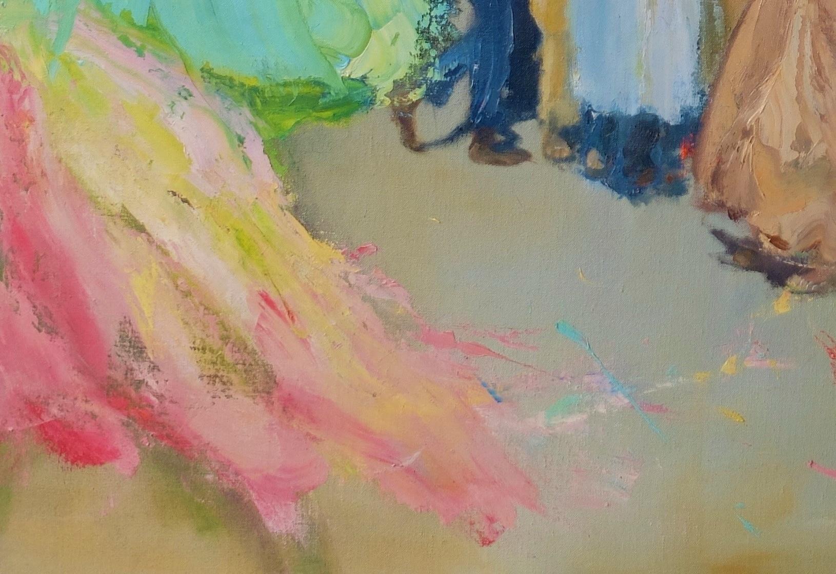 Jaipur by Christophe Dupety - Large Contemporary painting, India, colorful For Sale 7