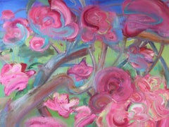 Juni von Christophe Dupety - Zeitgenössische Malerei, Flora, Helle Farben, Rosa