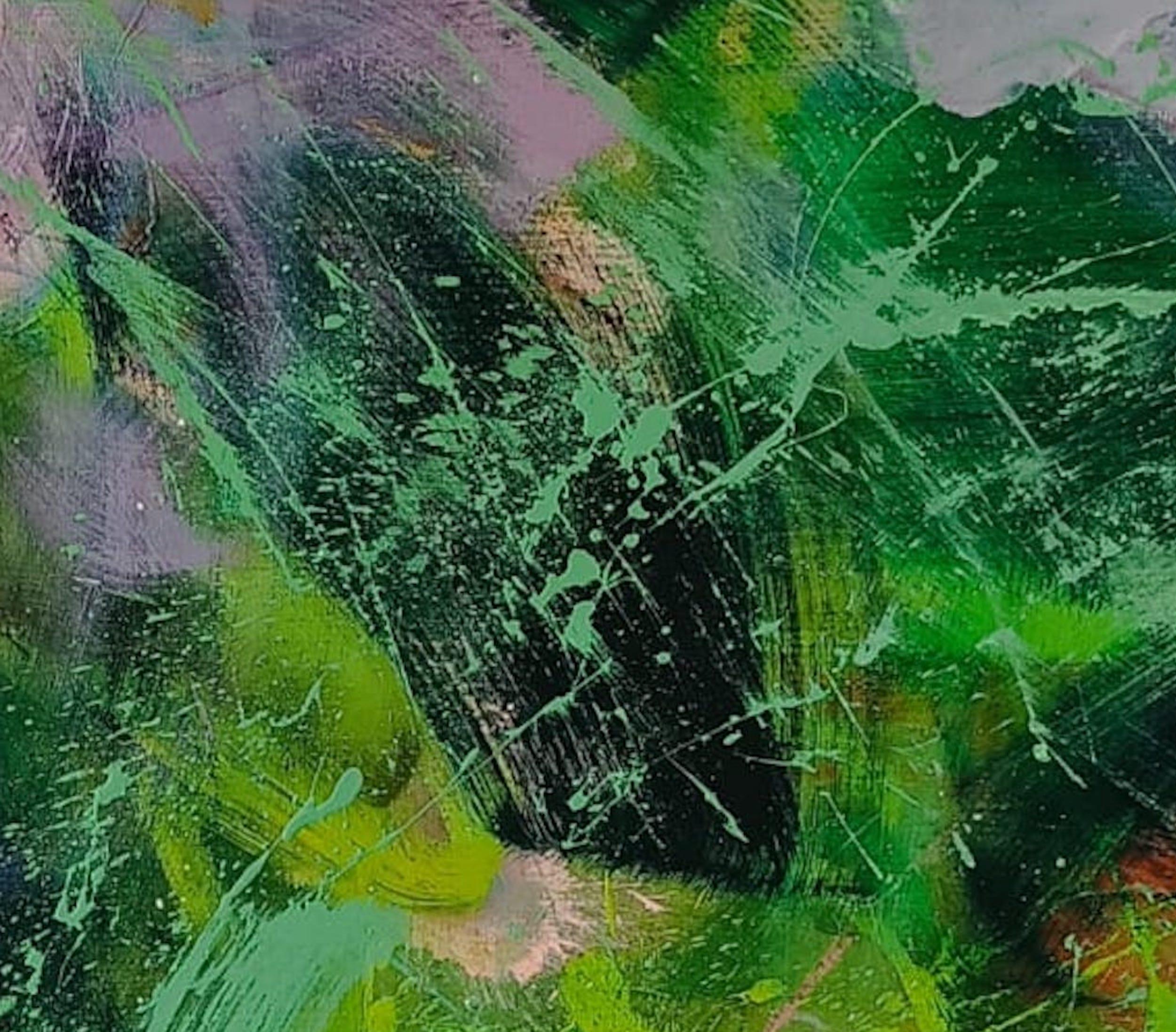 Quince Flowers by Christophe Dupety - Colourful painting, floral motif, spring For Sale 4