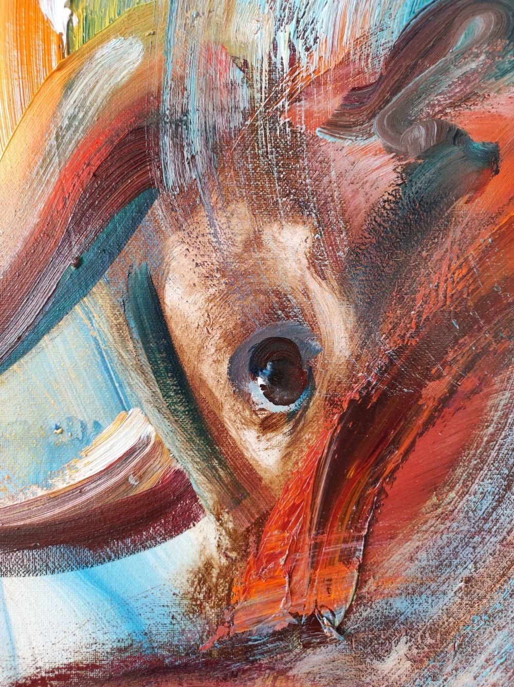 San Fermín par Christophe Dupety - tauromachie, peinture colorée, contemporaine en vente 1