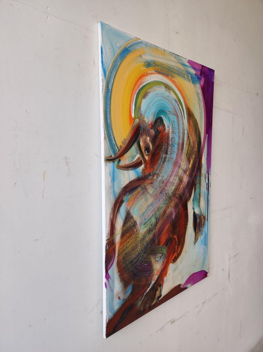 San Fermín von Christophe Dupety - Stierkampf, farbige Malerei, zeitgenössisch im Angebot 3