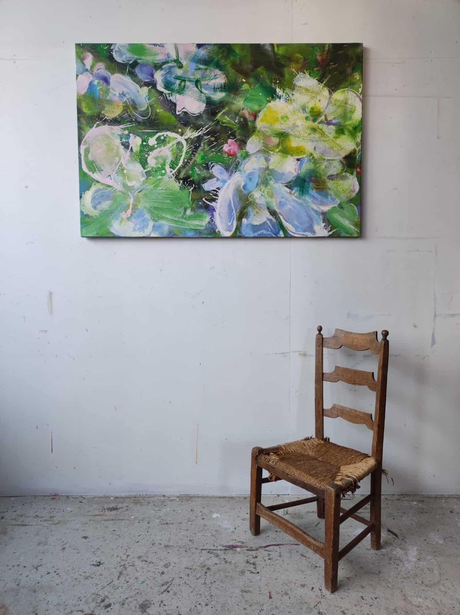 Frühling von Christophe Dupety - Zeitgenössische Malerei, Flora, helle Farben im Angebot 3