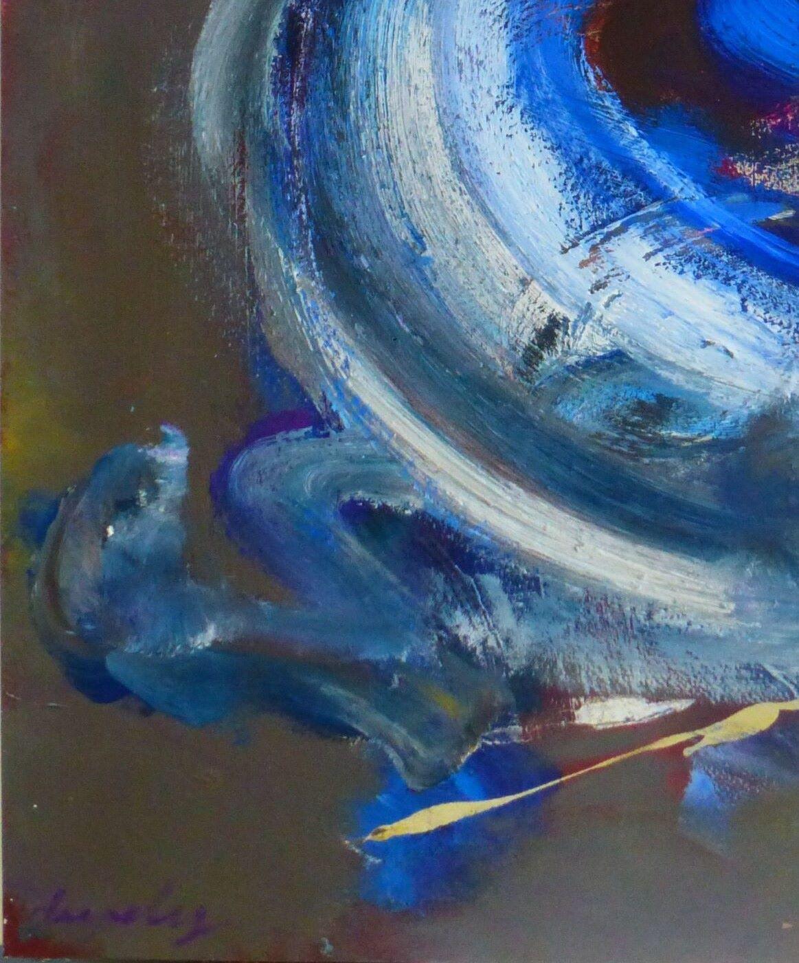 Taureau X by Christophe Dupety - Animal painting, abstract, vivid colours, pink For Sale 3