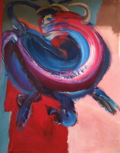 Bull XV by C. Dupety - bullfighting, contemporary painting, work on paper