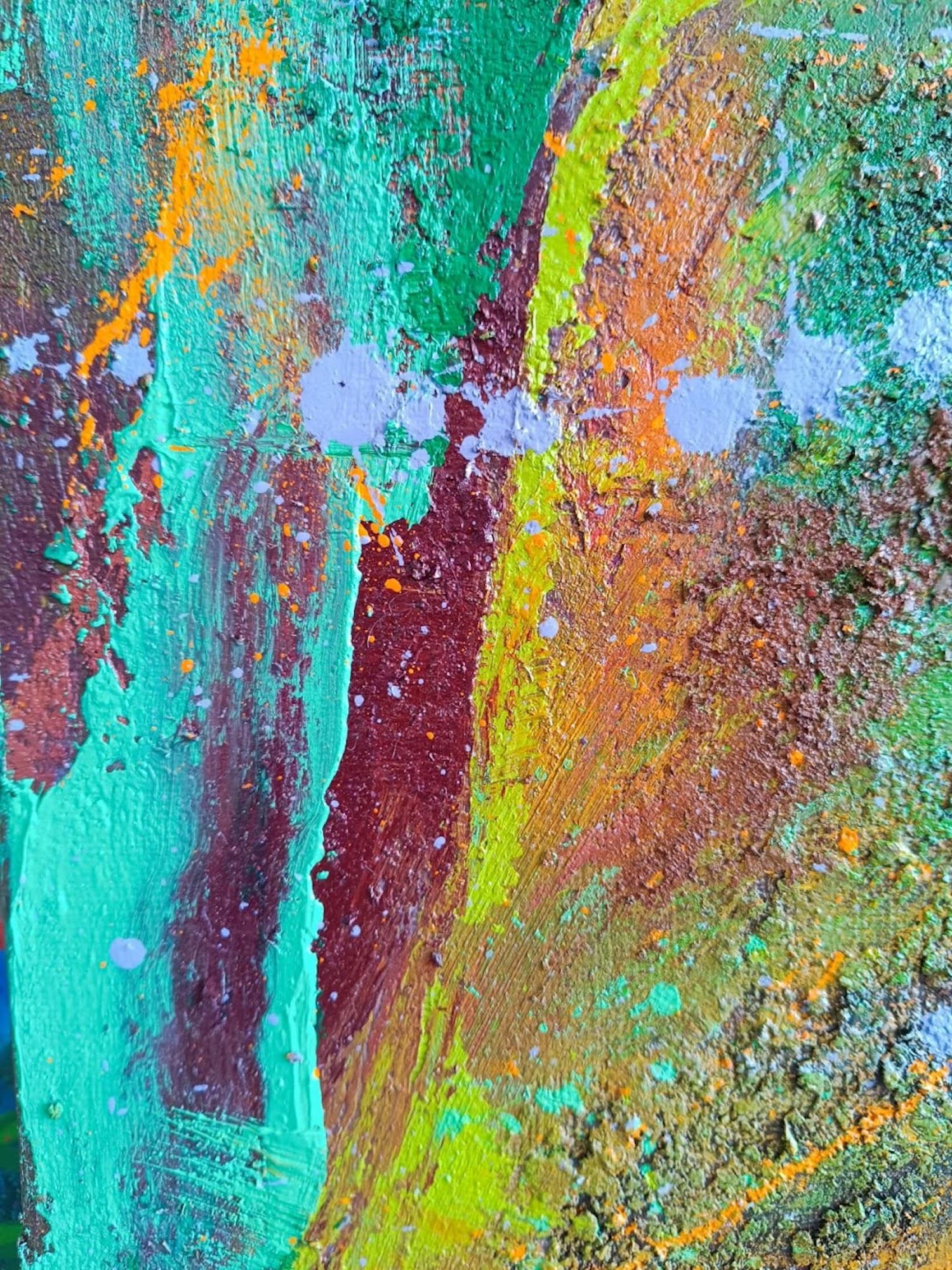 The Forge by Christophe Dupety - Farbenfrohe Malerei, Früchte, Orangetöne, Vivid im Angebot 3