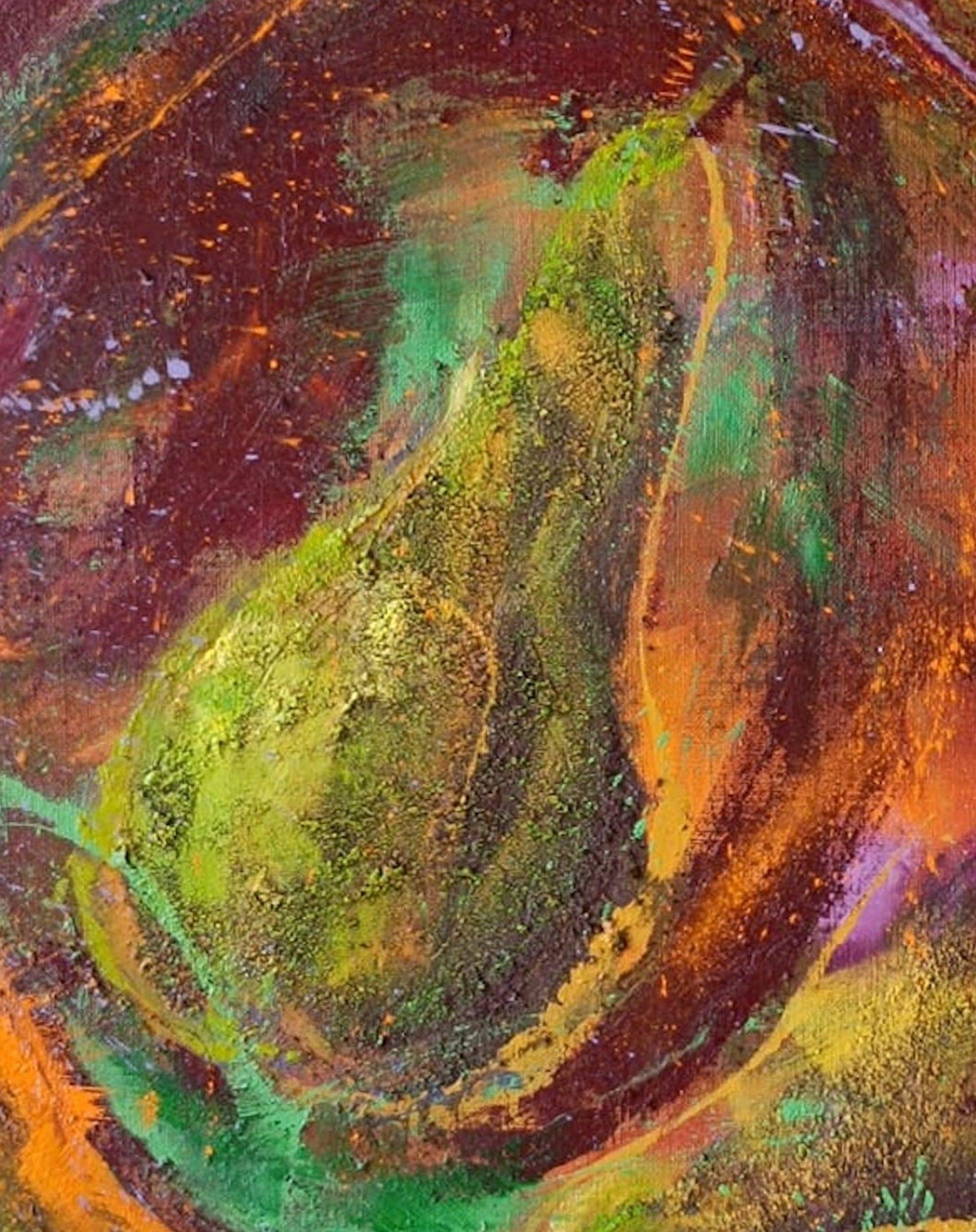 The Forge by Christophe Dupety - Farbenfrohe Malerei, Früchte, Orangetöne, Vivid im Angebot 4