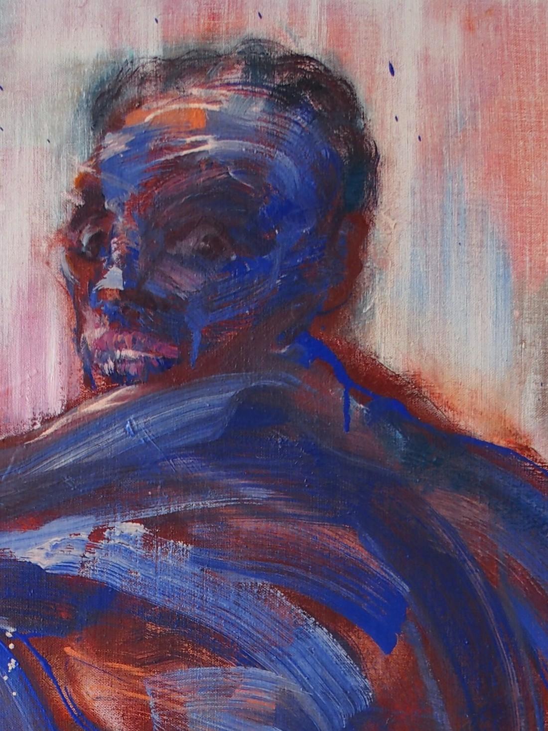 Entfesselt von Christophe Dupety - Männlicher Akt, Zeitgenössische Malerei im Angebot 1