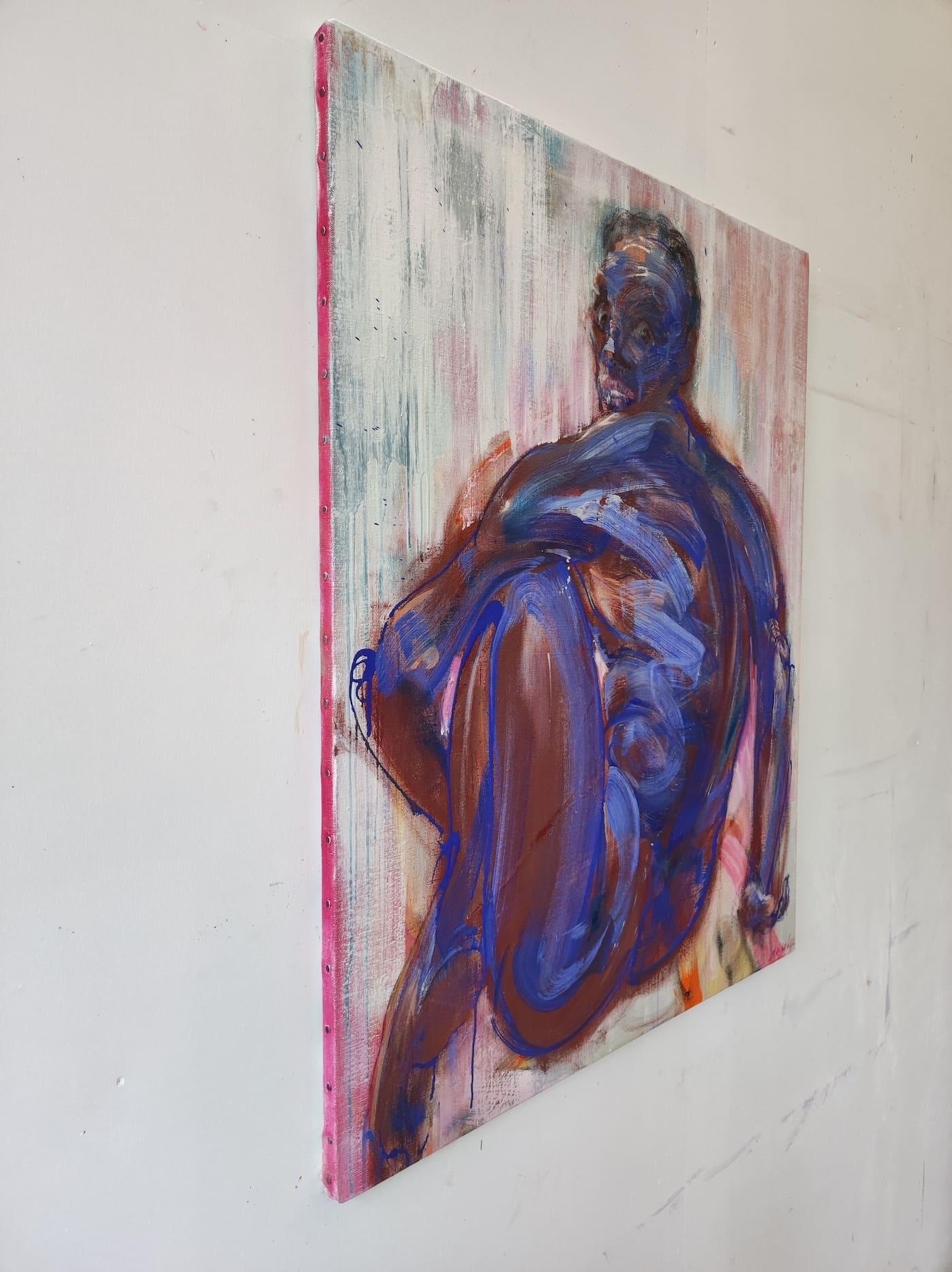 Entfesselt von Christophe Dupety - Männlicher Akt, Zeitgenössische Malerei im Angebot 3