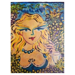 Christophe-Emmanuel Bouchet (1959-2021) Ölgemälde Damenportrait