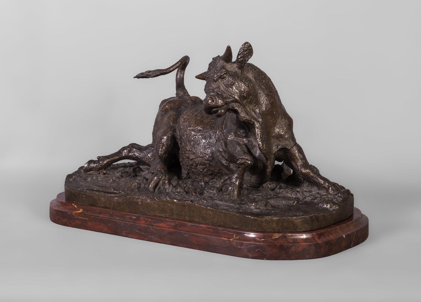 Romantic Christophe FRATIN (1801-1864), Taureau à la grenouille (A Bull With a Frog) For Sale