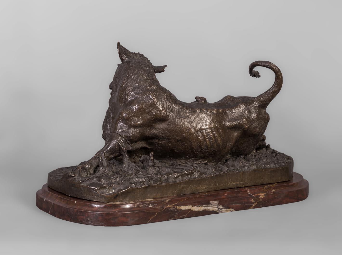 Christophe FRATIN (1801-1864), Taureau à la grenouille (A Bull With a Frog) For Sale 1