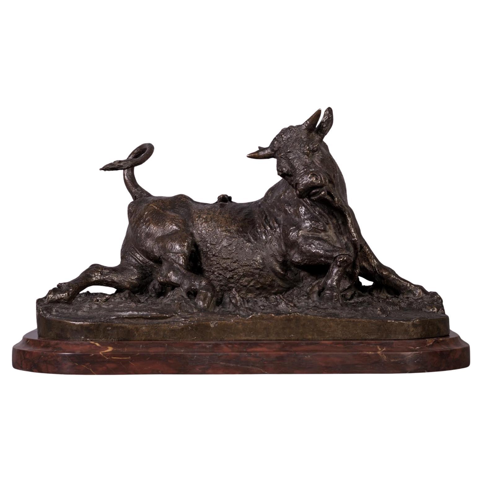 Christophe FRATIN (1801-1864), Taureau à la grenouille (A Bull With a Frog) For Sale