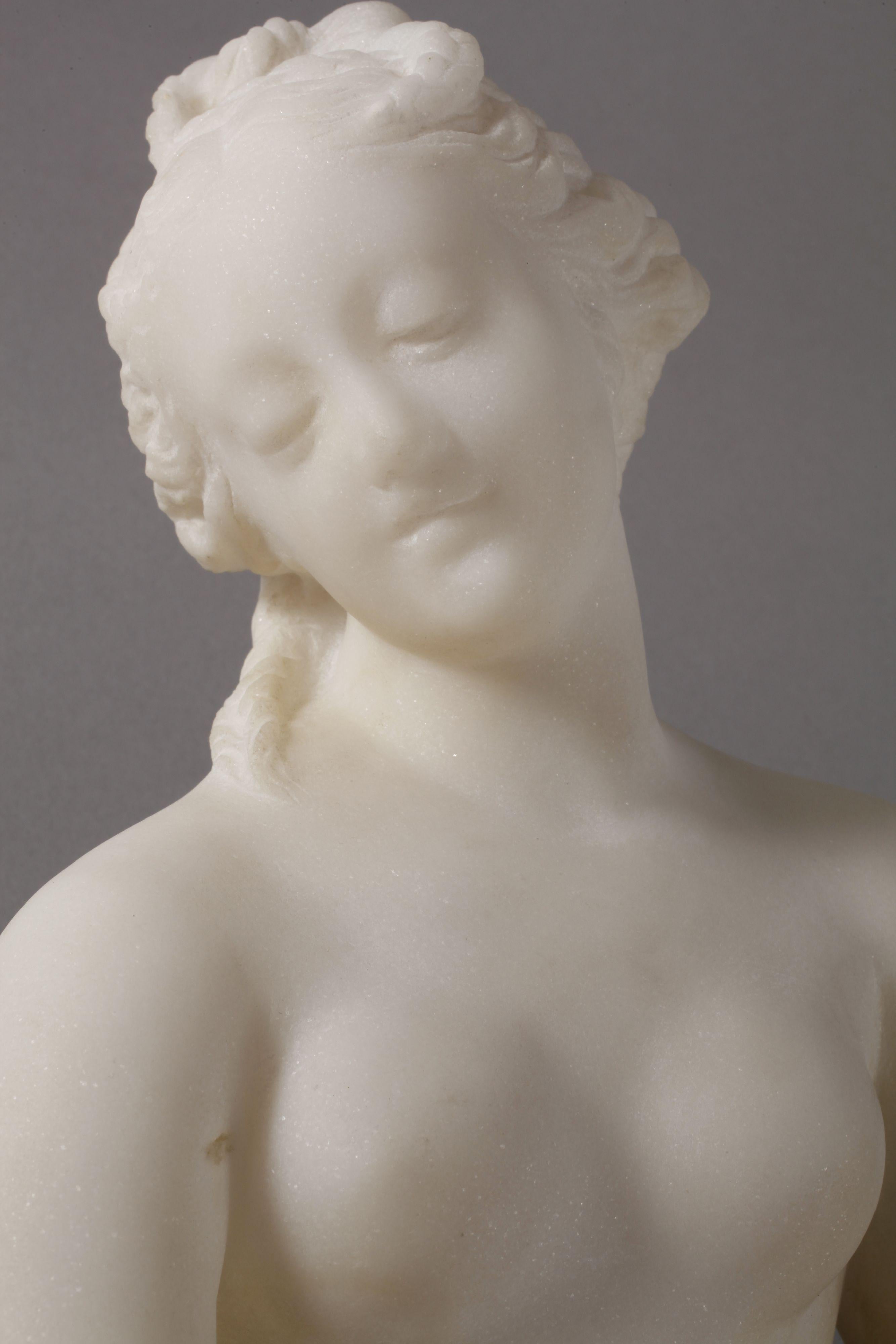 Weiße Skulptur der Venus aus weißem Marmor in Bath Grand Tour Kreis von Allegrain, 19. Jahrhundert 1