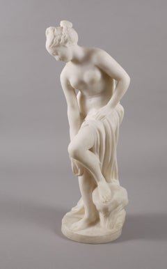 Weiße Skulptur der Venus aus weißem Marmor in Bath Grand Tour Kreis von Allegrain, 19. Jahrhundert