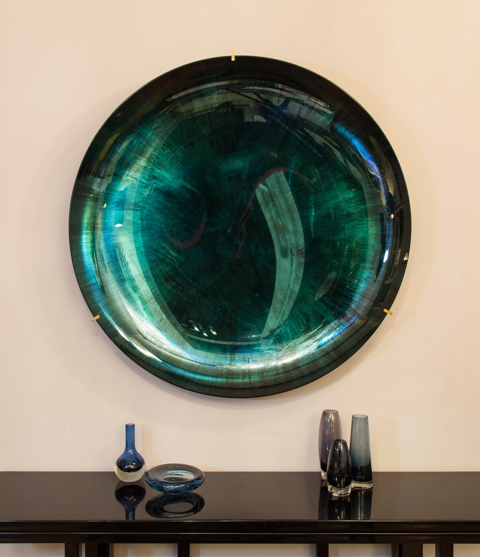 Christophe Gaignon Concave Mirror Object, Blue Green, France, 2017 3