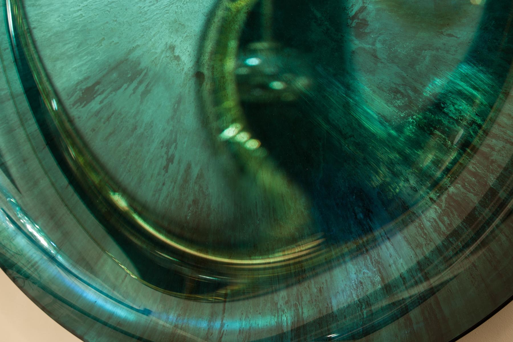 Christophe Gaignon Concave Mirror Object, Blue Green, France, 2017 4