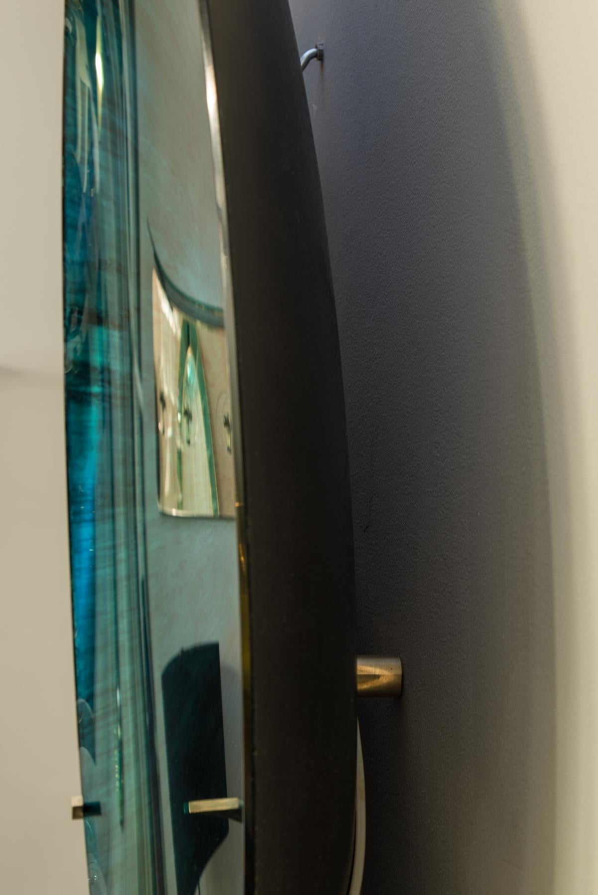 Christophe Gaignon Concave Mirror Object, Blue Green, France, 2017 5