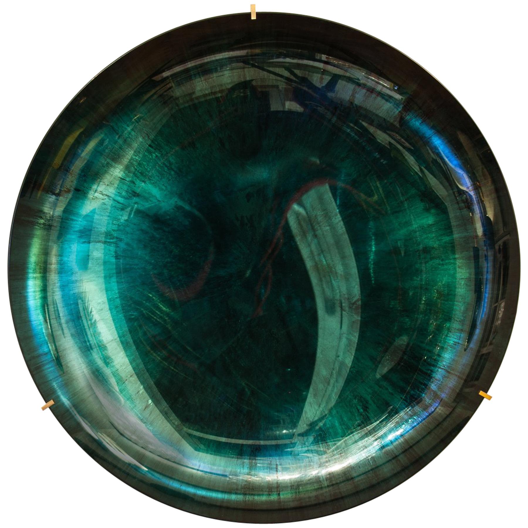 Christophe Gaignon Concave Mirror Object, Blue Green, France, 2017