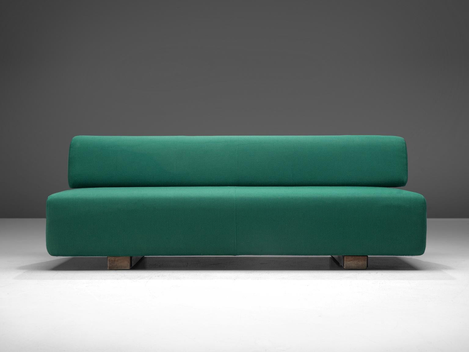 Christophe Gevers, sofa, wool, lacquered steel and wood, Belgium, 1972

Stunning canapé by Belgian designer Christoph Gevers in 1972. This sofa mirrors exactly the design philosophy Gevers is known for; well balanced proportions and total absence