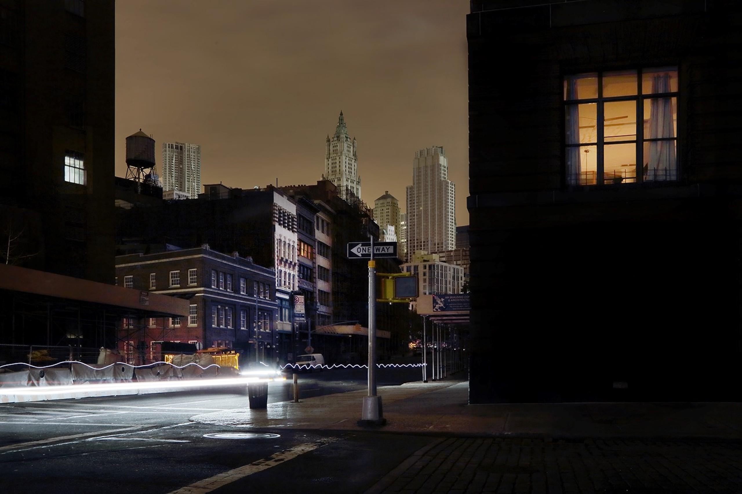 Flashlights is a limited-edition photograph by contemporary artist Christophe Jacrot. It is a part of the “New York in black” series.
 
This photograph is sold unframed as a print only. It is available in 2 dimensions:
*70 cm × 105 cm (27.6" ×