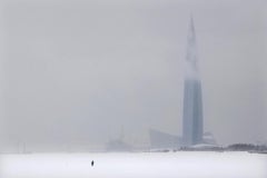 Gazprom - Christophe Jacrot, Winter, Snowstorm, Travel, Street photography