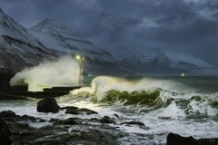 Restless par Christophe Jacrot - Winter photography, waves, seascape, night, dark