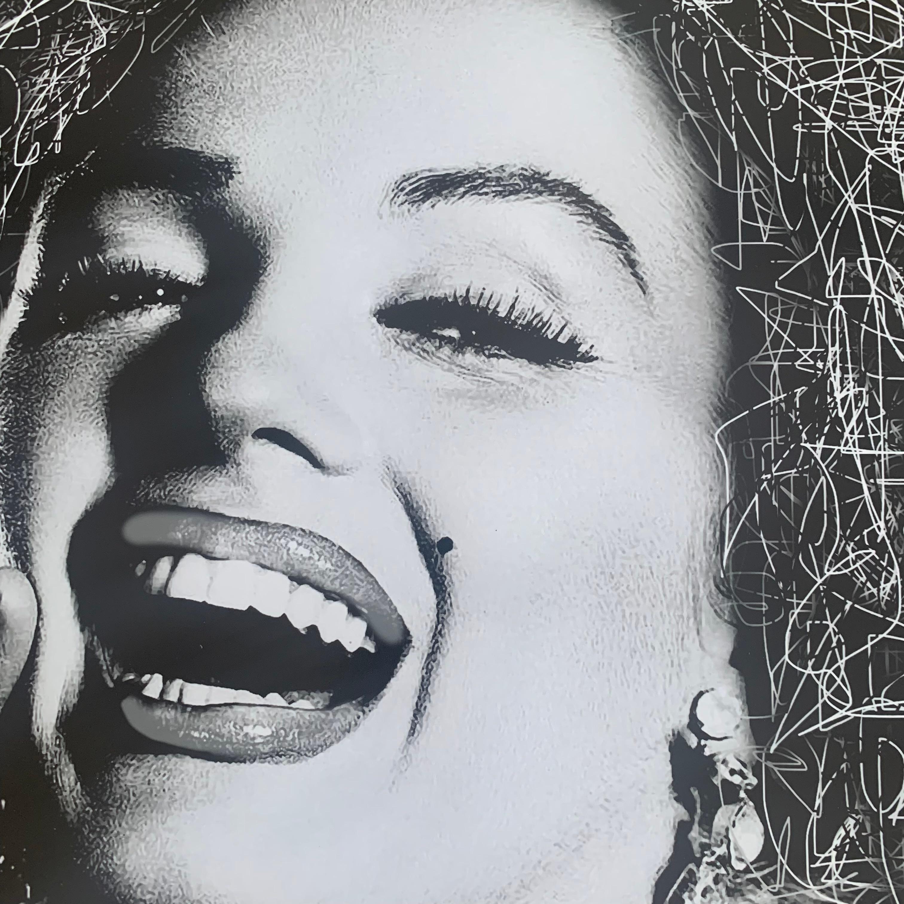 MARILYN Pigment Print Signed and Numbered - Black Portrait Print by Christophe Joseph