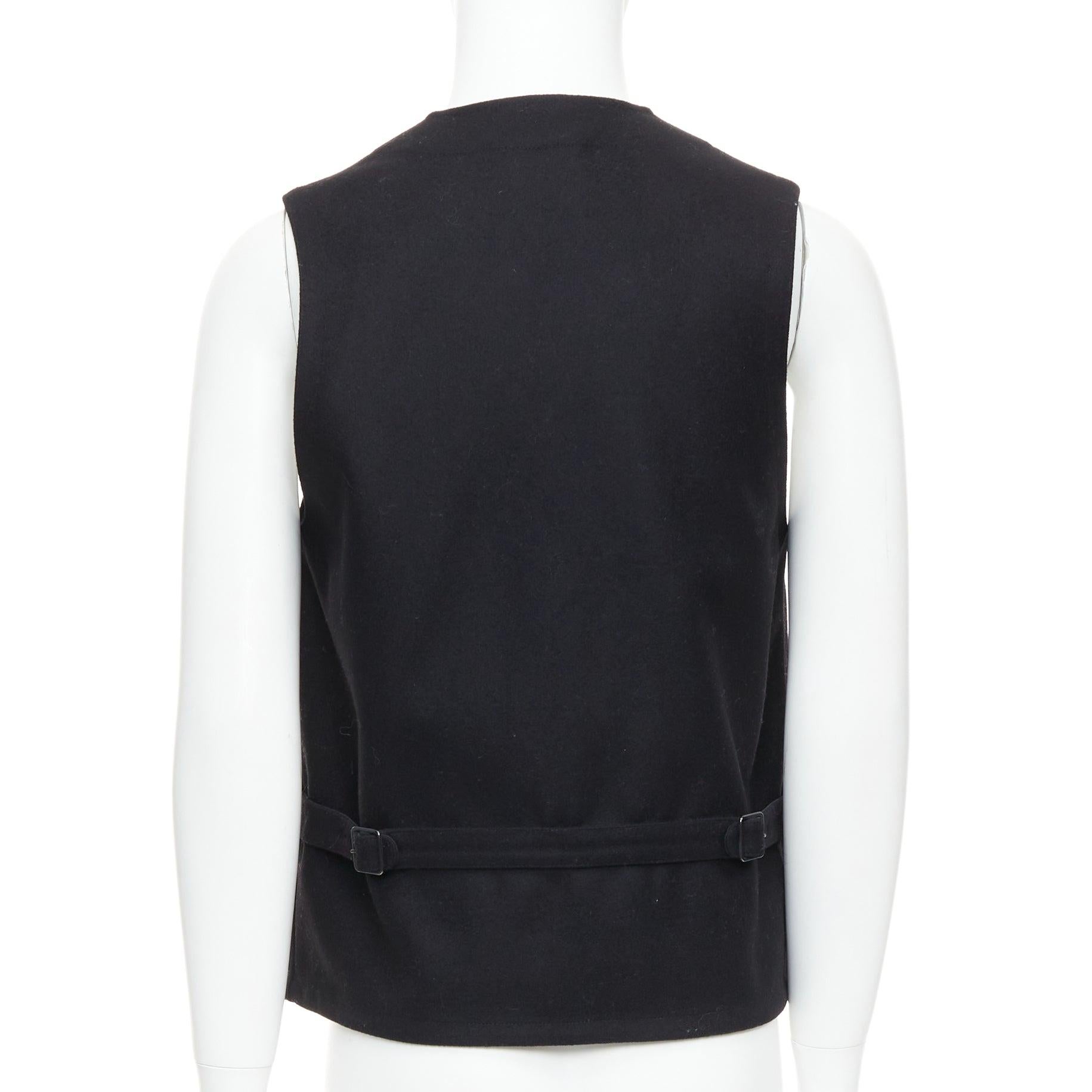 Uomo Christophe LEMAIRE gilet in vita in cotone 100% lana vergine Sz3 in vendita