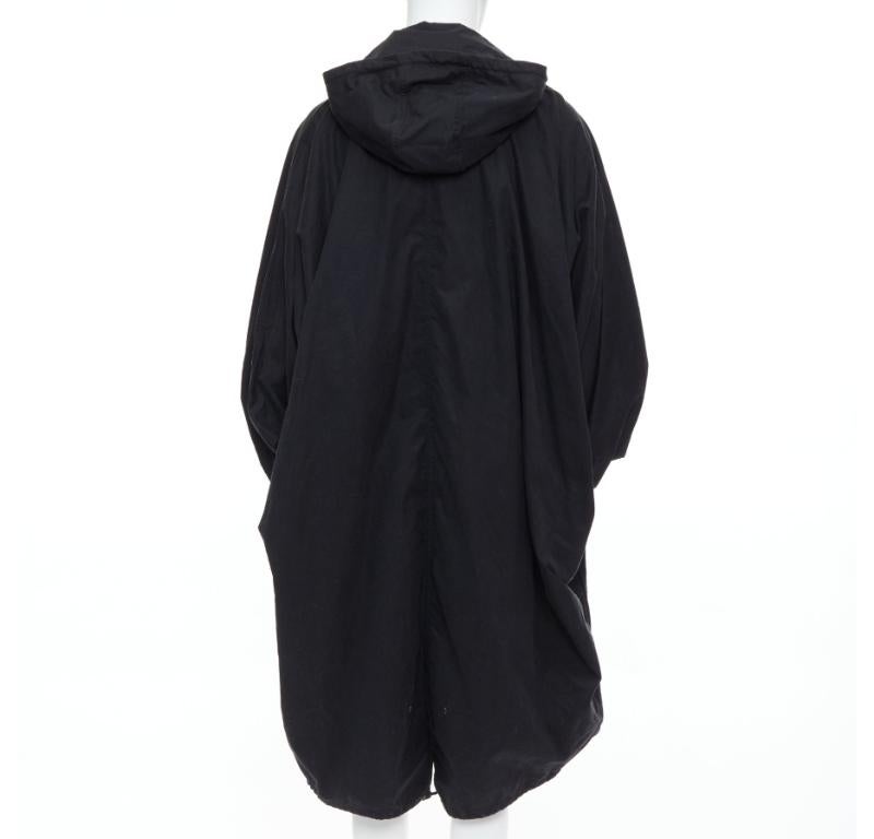 De los hombres CHRISTOPHE LEMAIRE abrigo anorak capullo algodón negro con capucha Sz 3 L en venta