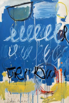 "Blue Twombly" Acrylic
