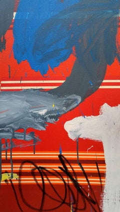 "Red Stripe Sunrise"  Acrylic,  54x38