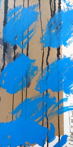 „Sonnenaufgang in der Stadt“  54x38 Acryl, Ölstift und Collage