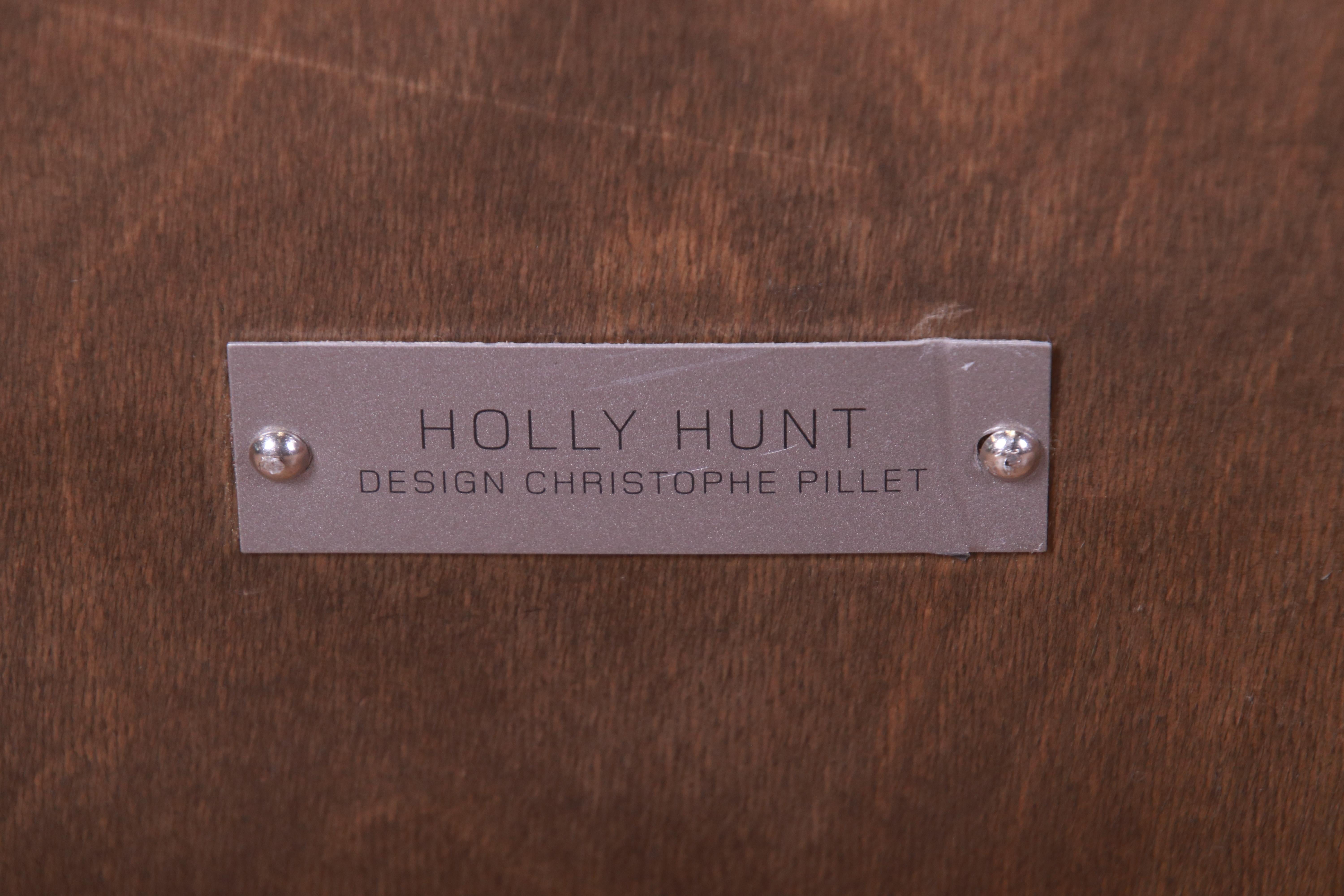 Christophe Pillet for Holly Hunt Elegant Modern Mohair Barrel Back Lounge Chairs 5