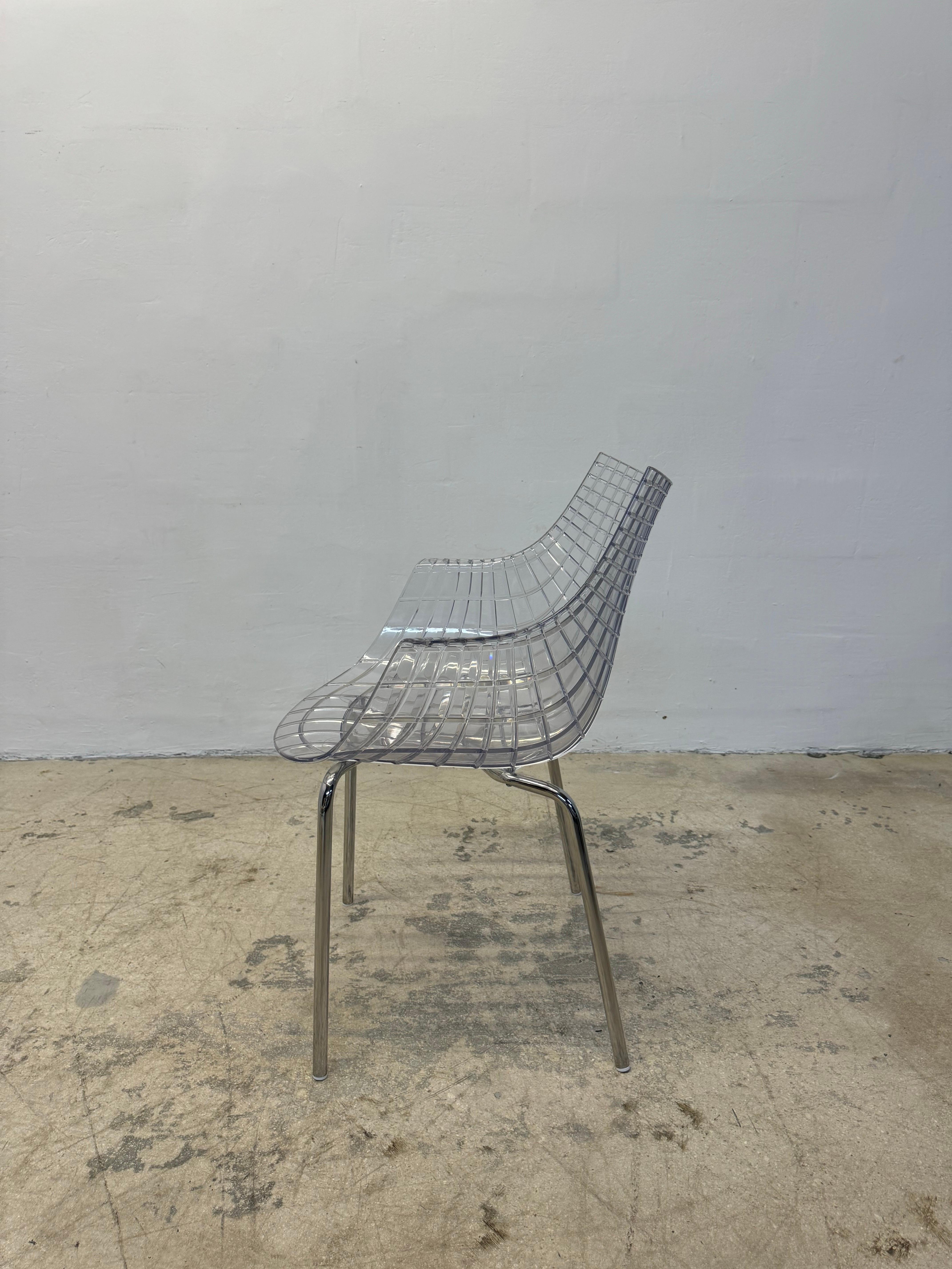 Christophe Pillet “Meridiana” Transparent Dining Chairs for Dríade - Set of Four For Sale 4