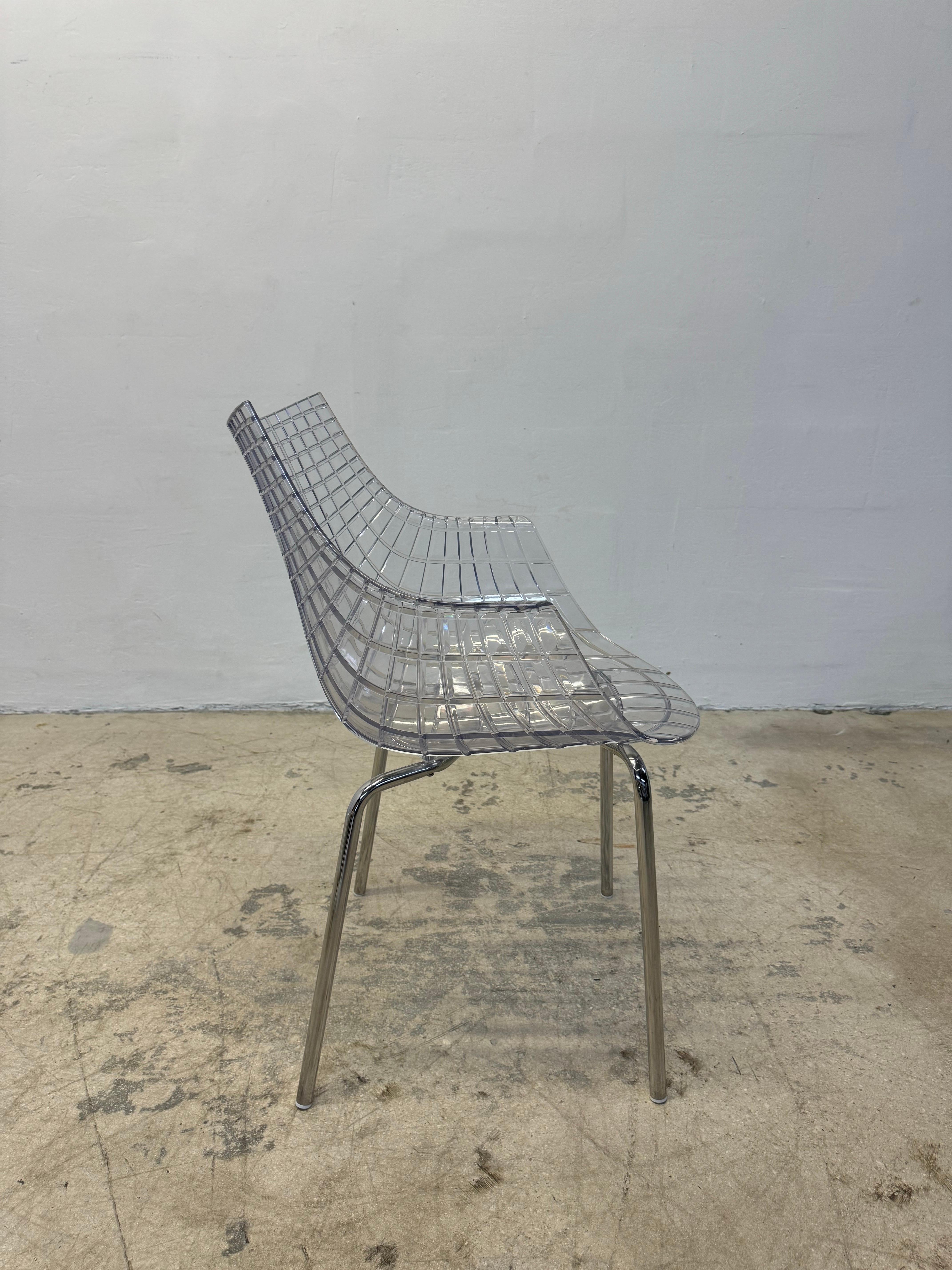 Italian Christophe Pillet “Meridiana” Transparent Dining Chairs for Dríade - Set of Four For Sale