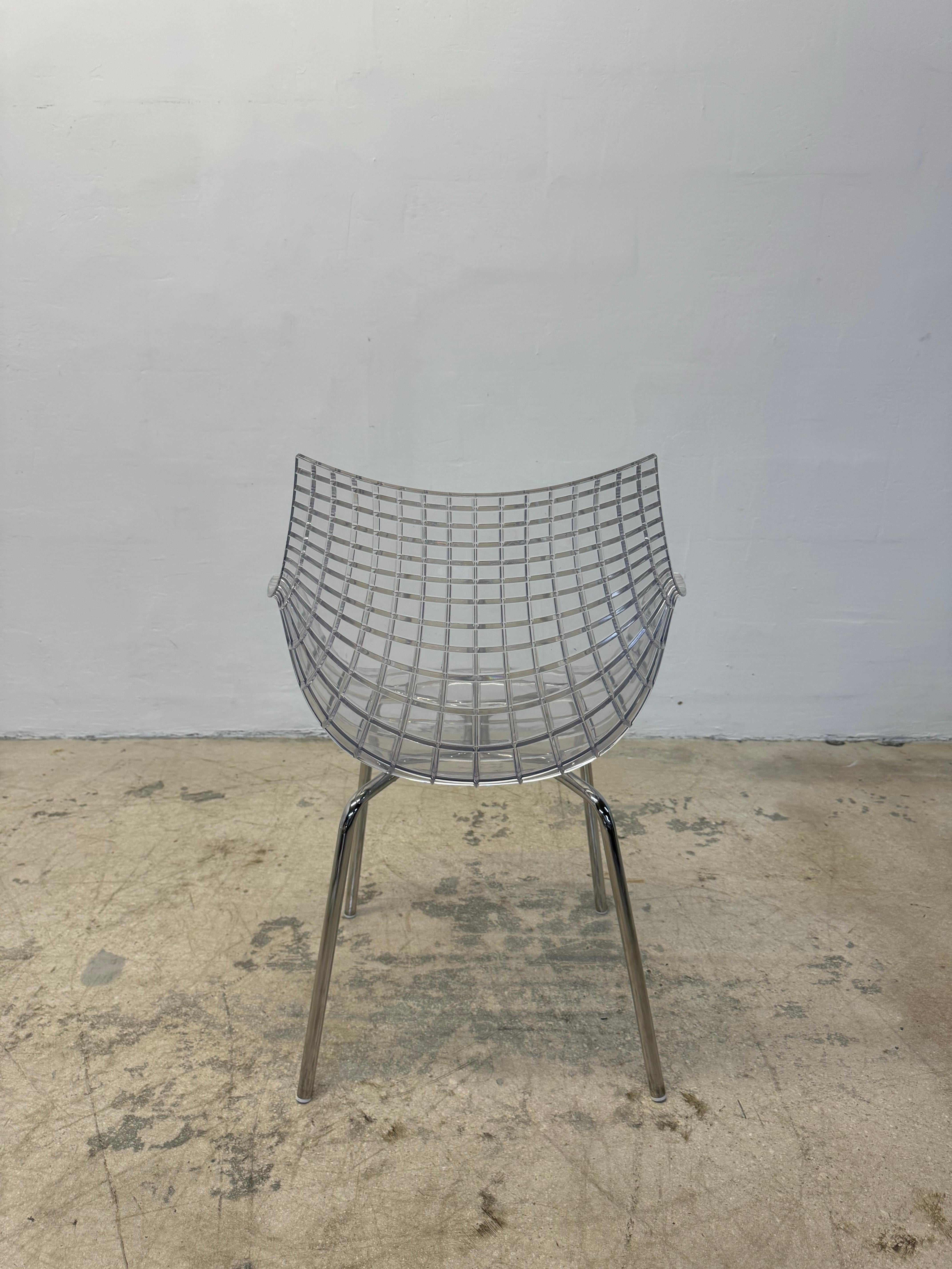 Christophe Pillet “Meridiana” Transparent Dining Chairs for Dríade - Set of Four In Good Condition For Sale In Miami, FL
