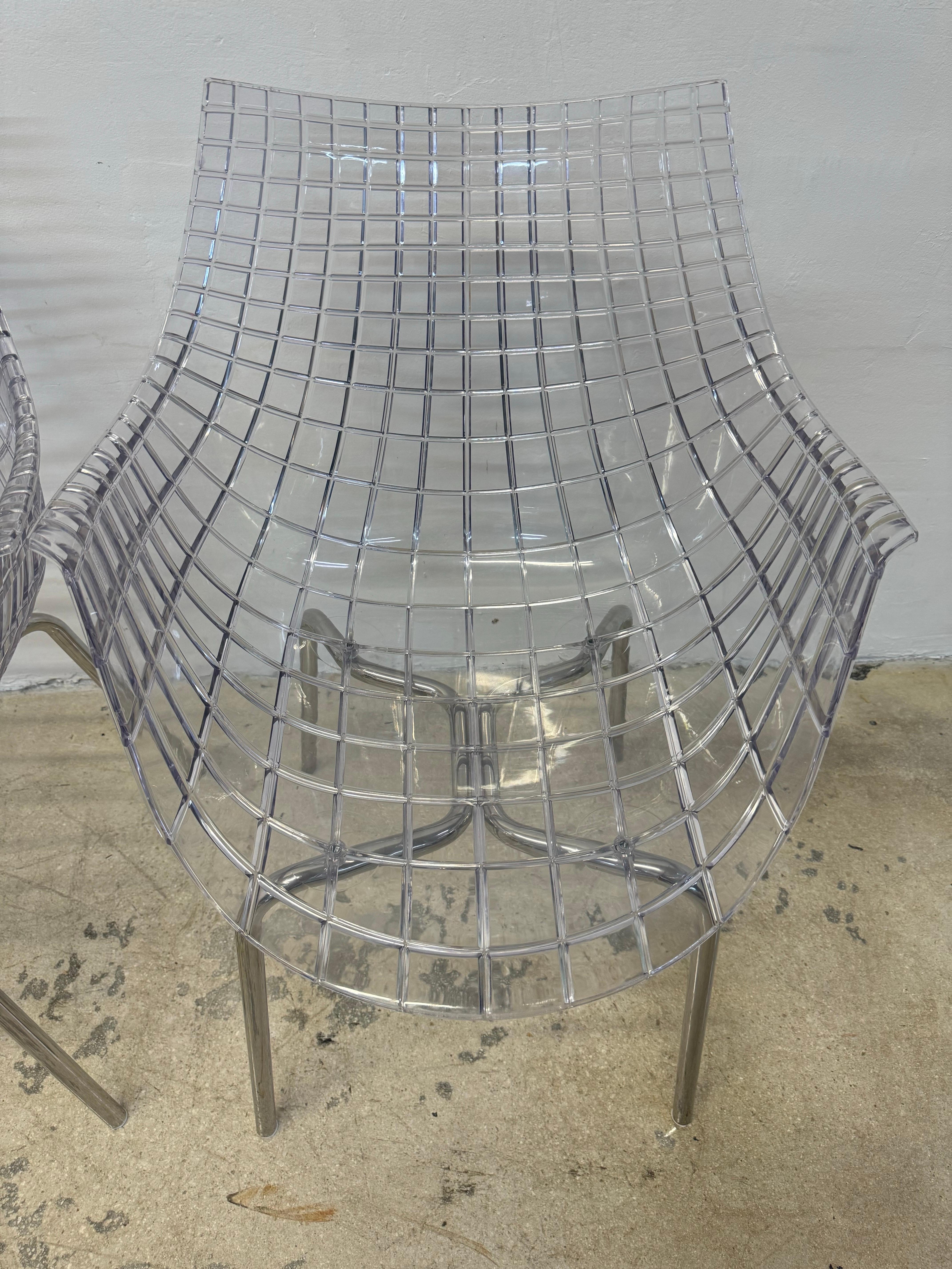 Christophe Pillet “Meridiana” Transparent Dining Chairs for Dríade - Set of Four For Sale 2