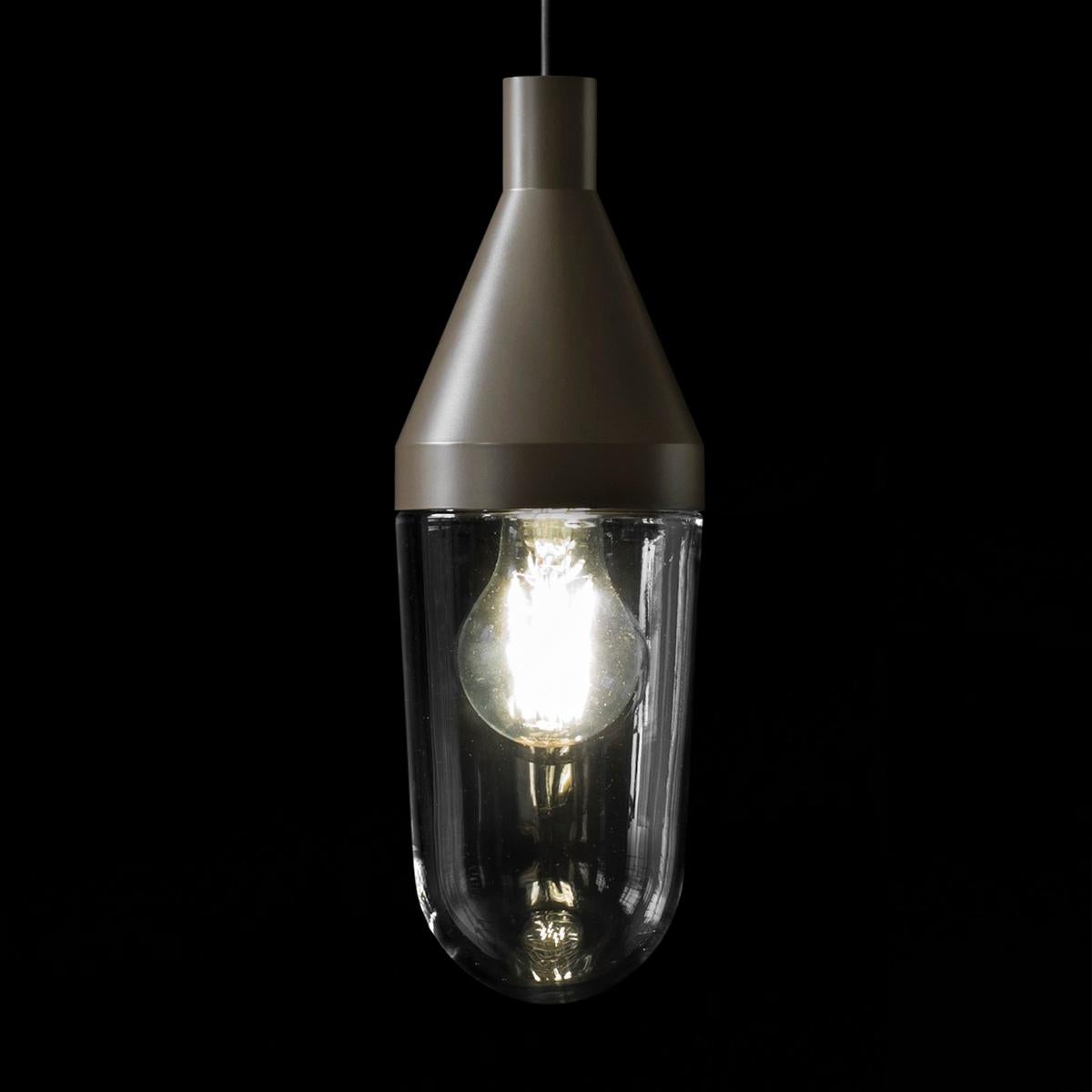 italien Ensemble de trois lampes à suspension « Niwa » de Christophe Pillet, gris beige par Oluce en vente